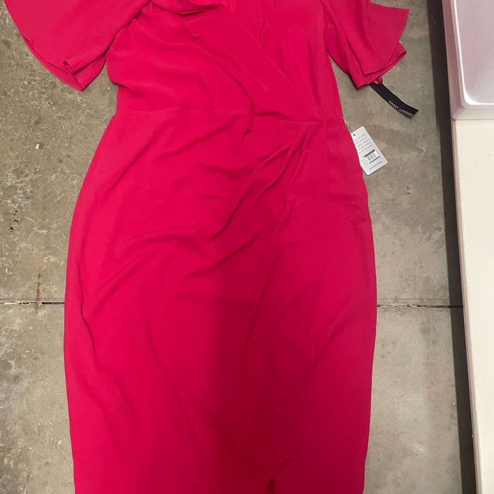 MAGGY FOG NORDSTROM XL NWT Elegant Pink Wrap Dress